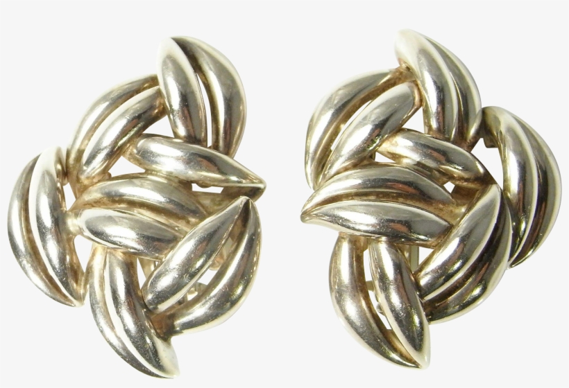 Banner Royalty Free Download Statement Earrings Sterling - Sterling Silver Clip On Earrings, transparent png #1920162