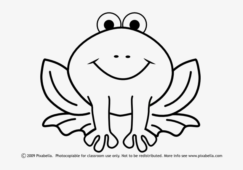 Cute Frog Clipart Black And White Free Clipart - Easy Frog Coloring Pages, transparent png #1920596