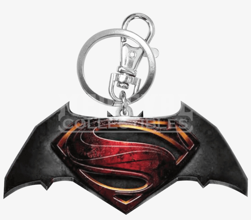 Colored Batman V Superman Keychain - Batman Vs. Superman - Dawn Of Justice Pewter Logo Pewter, transparent png #1920787