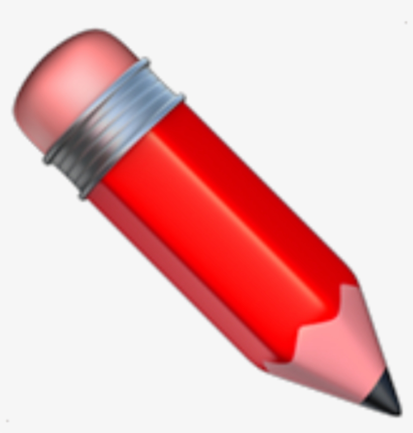 Redemoji Emoji Red Pencil Redpencil Apple Remix School - Png Emoji School Sticker, transparent png #1920817