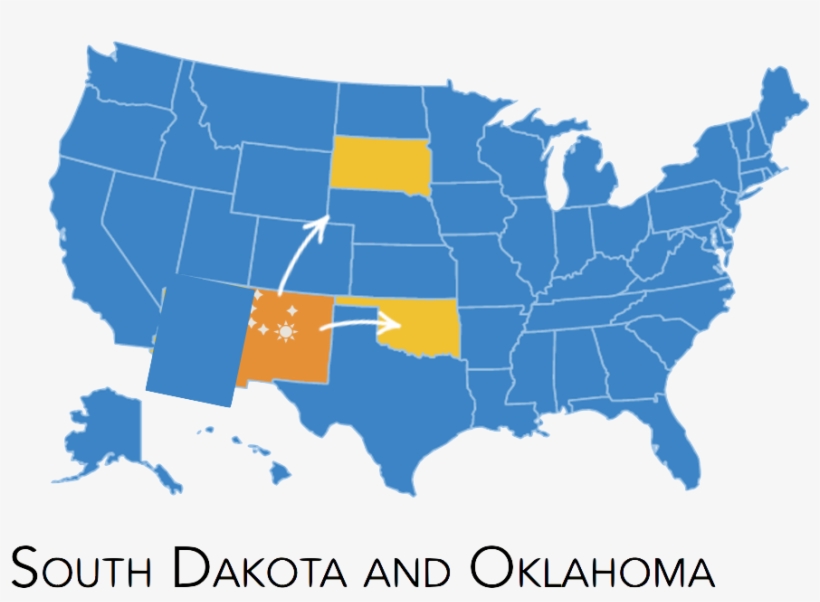 Sd And Ok - Hillary And Trump States, transparent png #1920961