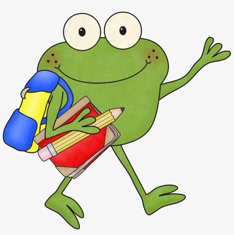 Png Download School Cliparts Free Download Clip Art - Frog At School Clip Art, transparent png #1921021