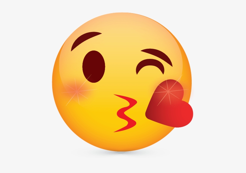 Create Free Blowing Kiss - Emoji Logo, transparent png #1921220