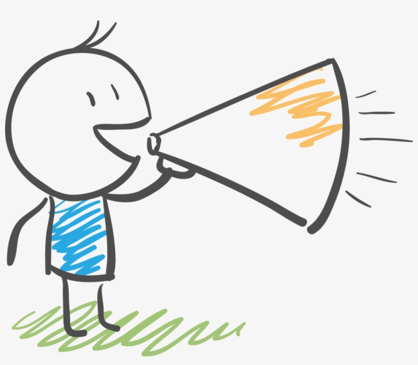 Cheer Man - Man With Megaphone Cartoon, transparent png #1921262