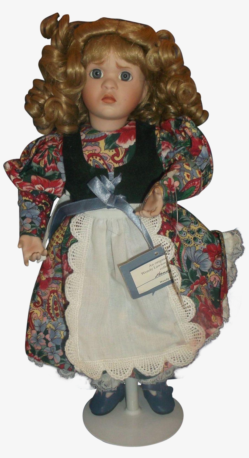 Mary Mary Quite Contrary Porcelain Doll Wendy Lawton - Doll, transparent png #1921399