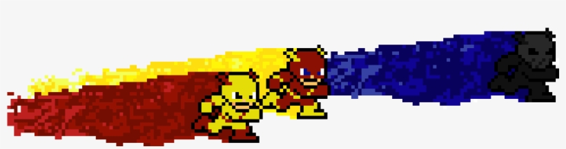 Flash And Reverse Flash And Zoom - Pixel Art Flash Logo, transparent png #1921551