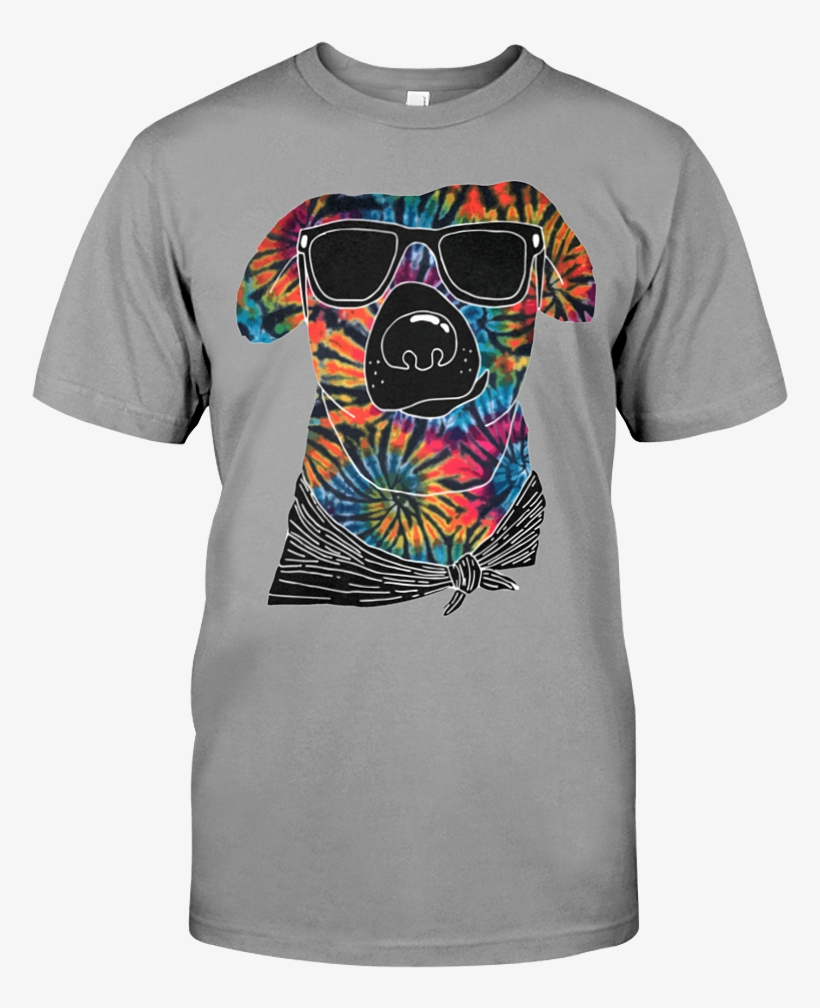 Tie Dye Dog - Tie Dye Dog Premium T-shirt, transparent png #1921841