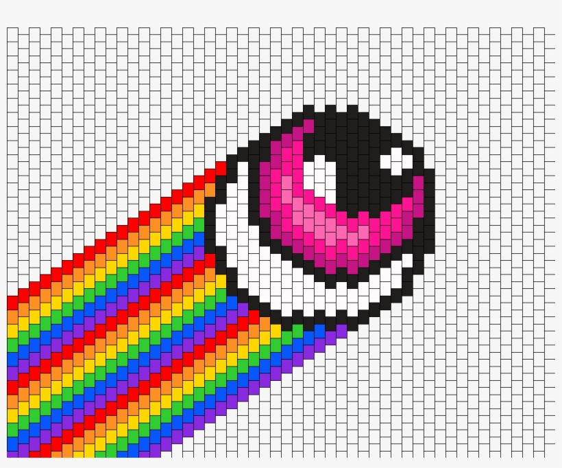 Rainbow Dank Eyeball Bead Pattern - Penguin, transparent png #1922128