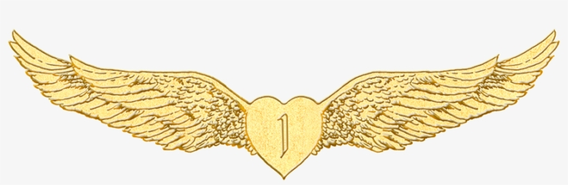 The Winged Heart Emblazoned With The Number One Represents - Wing Gold Transparent Heart, transparent png #1922550