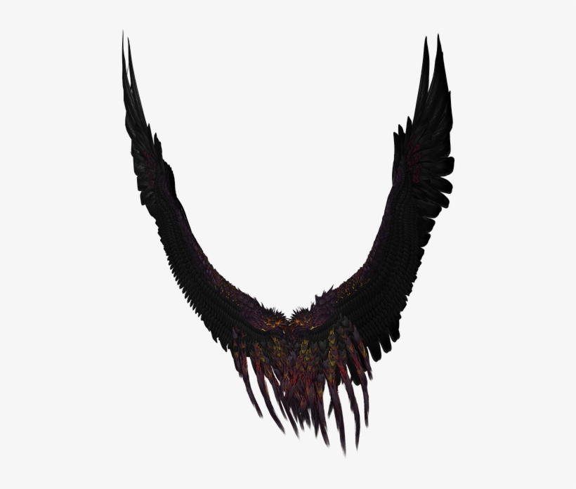 Wing, Angel, Fly, Gold, Black, Png, Free, 3d, Render - ปีก Png, transparent png #1922742