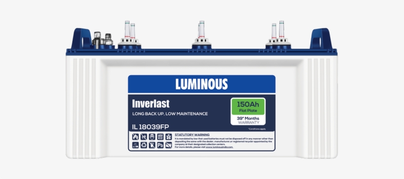 Il 18039fp - Luminous Inverter Battery 150ah Price, transparent png #1922743