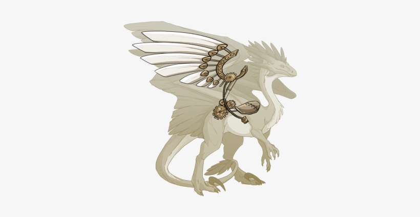 Gold Steampunk Wings Wclaw F - Flight Rising Fire Accent, transparent png #1922744