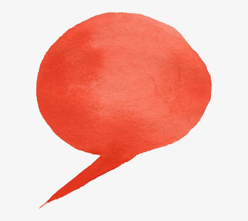 7 Orange Watercolor Speech Bubble - Illustration, transparent png #1923359