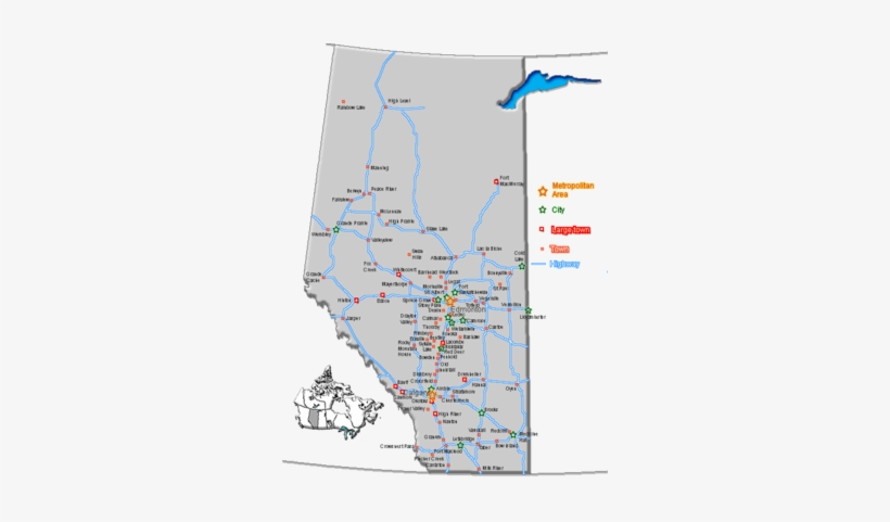 Ab Towns Names - Alberta Highway Map, transparent png #1923433