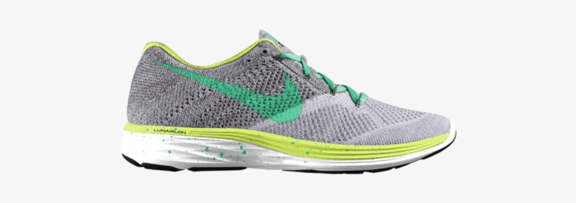 Nike Flyknit Lunar 3 Id - Running Shoe, transparent png #1923731