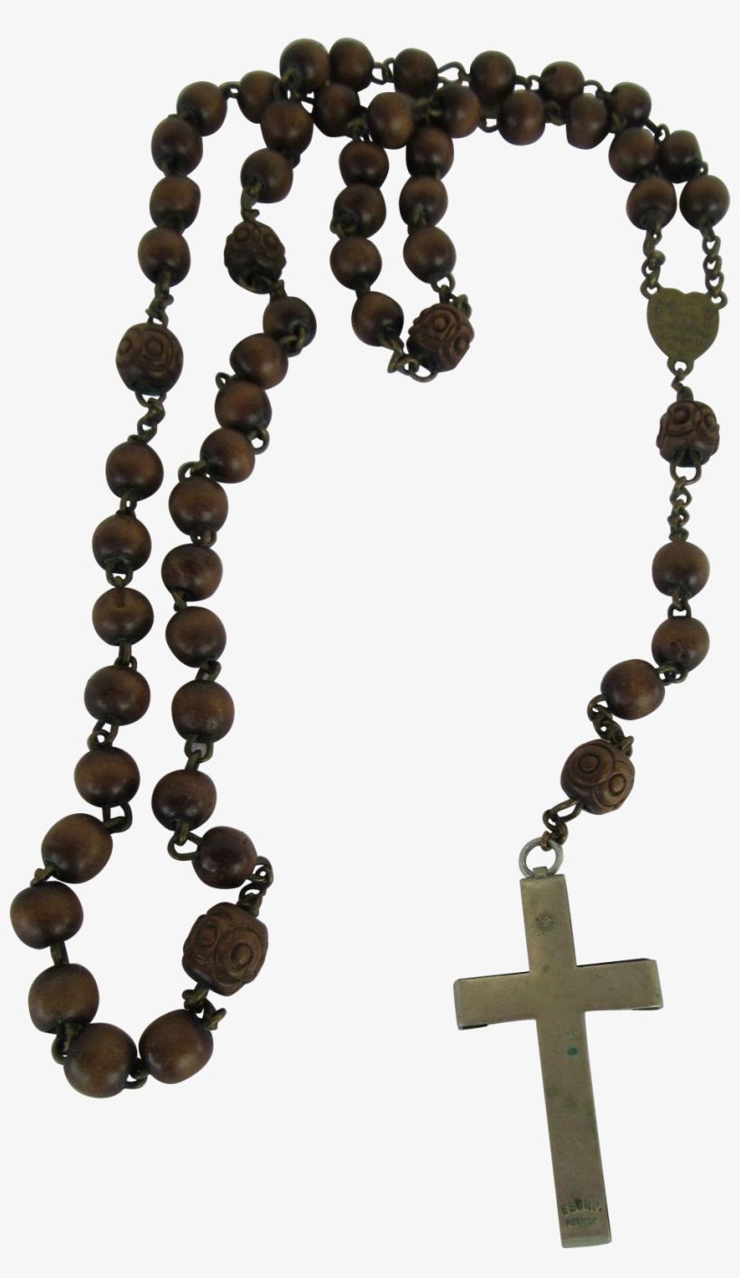 Vintage Ebony France Wooden Clip Royalty Free Library - Rosary Png Transparent, transparent png #1923782