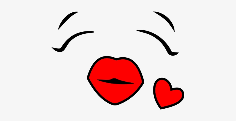 Female Heart Love Kiss Smiley Face Emoji E - Smiley Face, transparent png #1924834