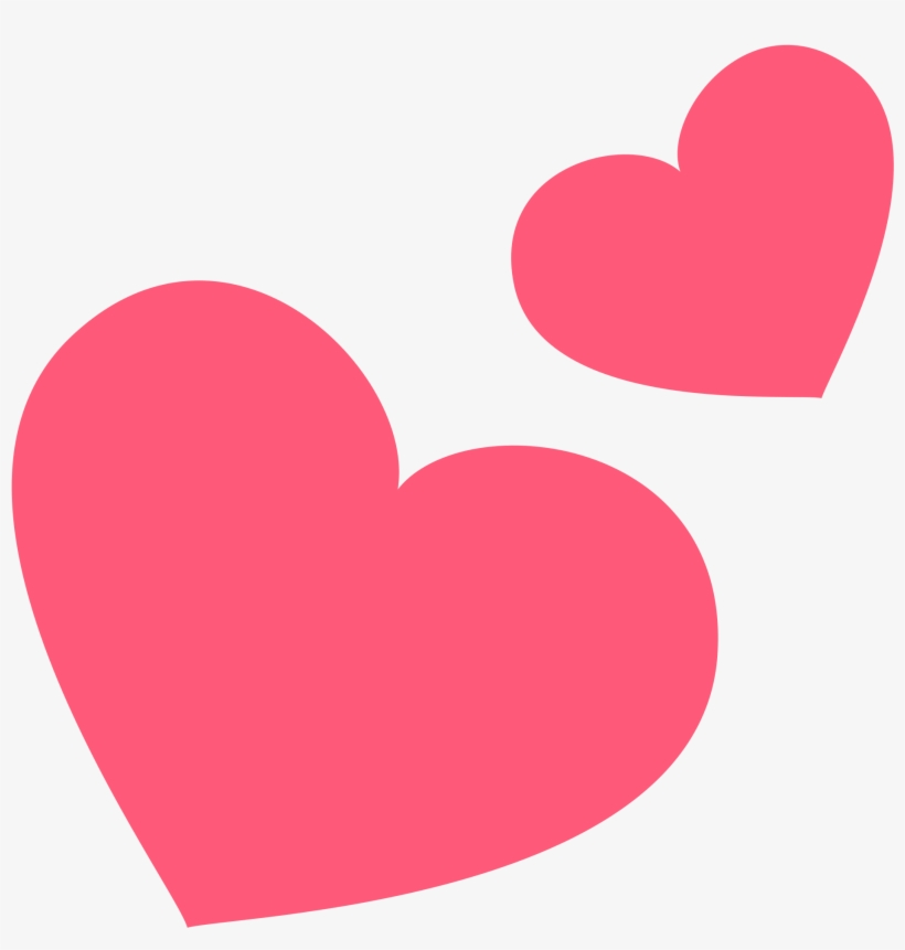 Pink Emoji Hearts Png » Path Decorations Pictures - Two Hearts Emoji Png, transparent png #1924942