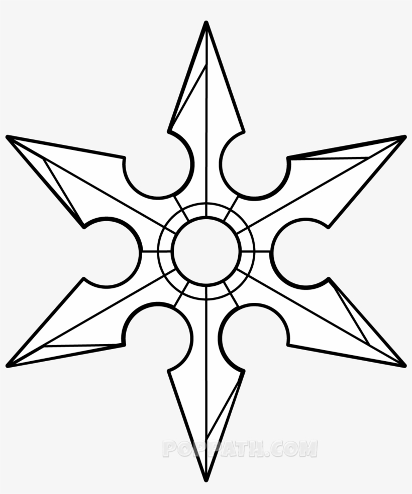 Jpg Transparent Download How To Draw A Pop Path Weaponsshurikenpng - Shuriken Drawing, transparent png #1925543