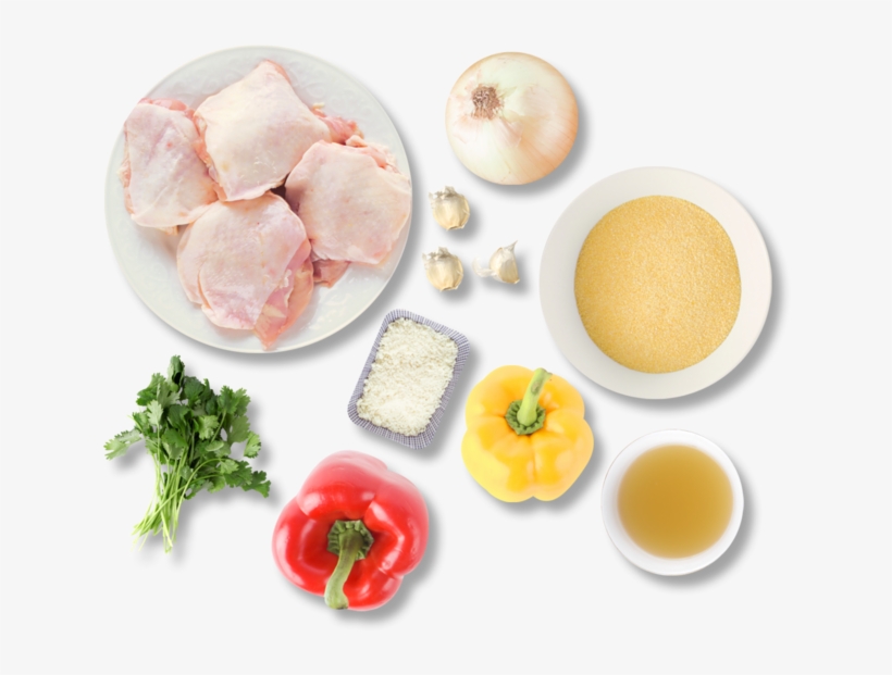 Braised Chicken Thighs With Caramelized Peppers & Onion - Onion Top View Png, transparent png #1926493