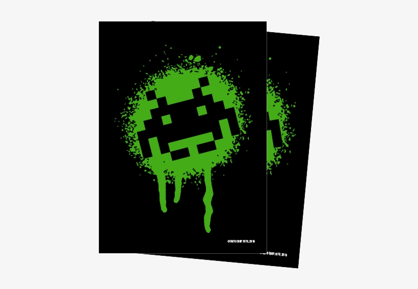 Turn One Space Invaders Standard Size Graffiti Sleeves - Turn One Card Sleeves: Space Invaders Graffiti (50), transparent png #1926516