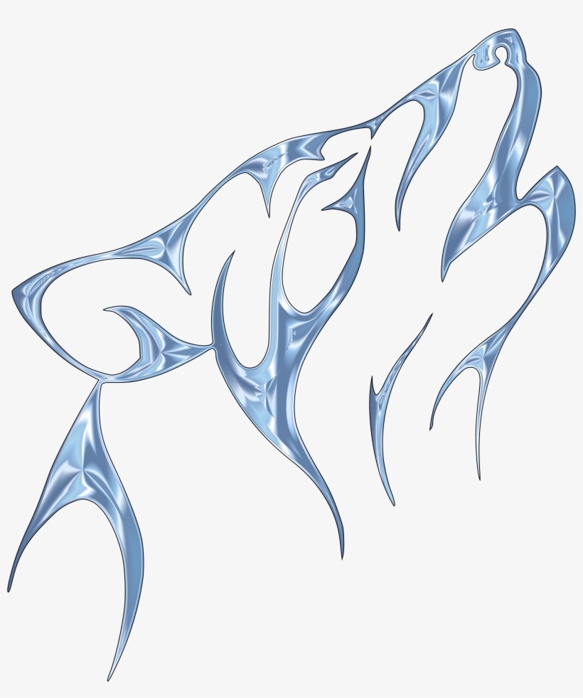 This Free Icons Png Design Of Ice Tribal Wolf No Background, transparent png #1927422