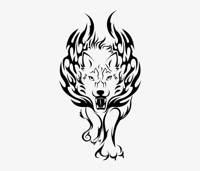 Tribal Lion Tattoos 03 1 - Vinyl Decals For Car Hood Wild Animal Tribal Flaming, transparent png #1927948
