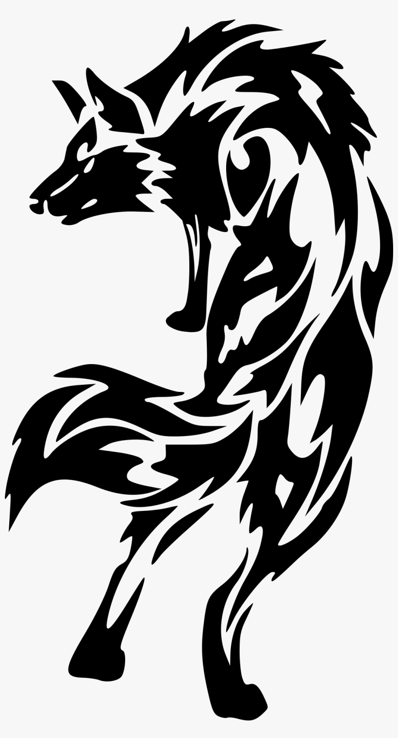 Tribal Crazywidow Info - Free Wolf Clipart Tribal, transparent png #1928215