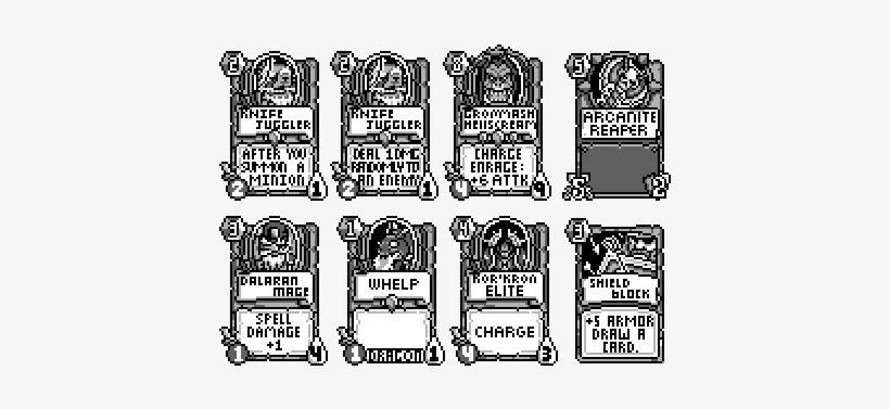 Hearthstone Demake Cards - Hearthstone Gameboy, transparent png #1929128