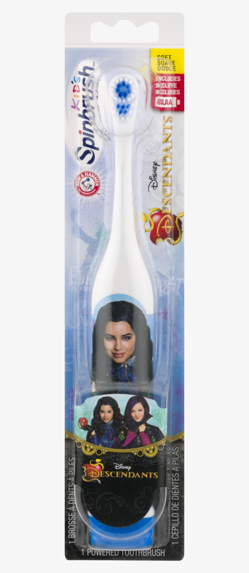 Arm & Hammer Kid's Spinbrush Disney Descendants Powered - Disney Descendants Battery Powered Kids Spinbrush Toothbrush, transparent png #1929402