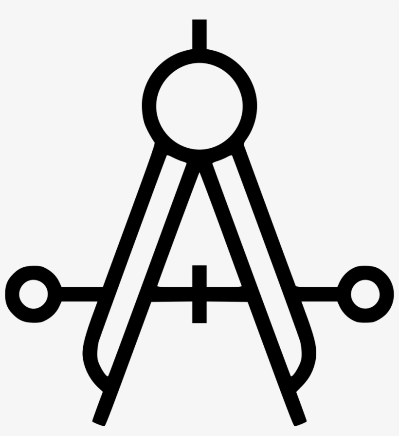 Drafting Compass Comments - White Drafting Compass Icon Transparent, transparent png #1929688