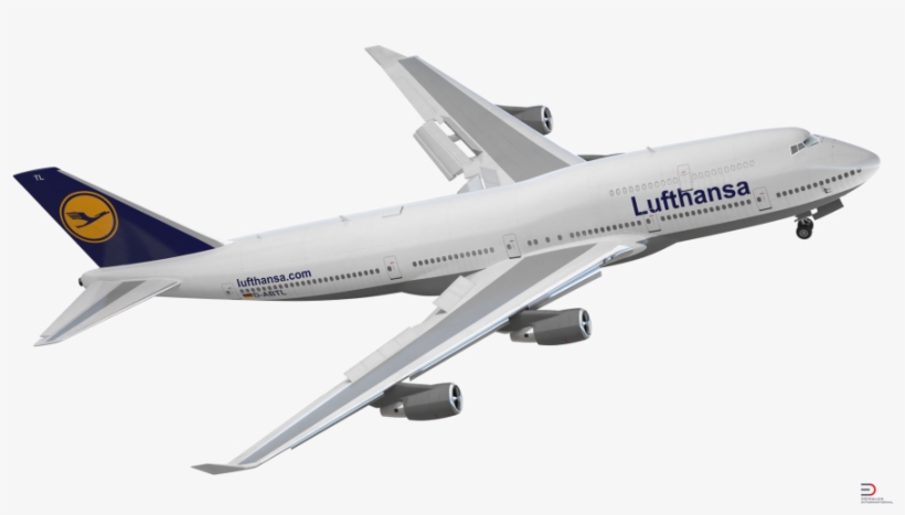 5 Boeing 747 400er Lufthansa Rigged Royalty Free 3d - Model Aircraft, transparent png #1929816