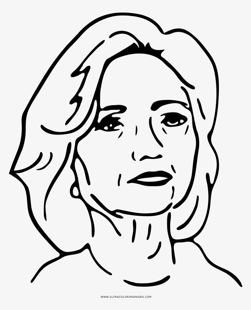 Hillary Coloring Page - Line Art, transparent png #1929910