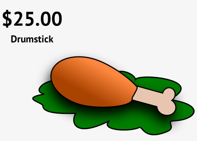 "drumstick" - Food Clipart Fried Chicken, transparent png #1930385