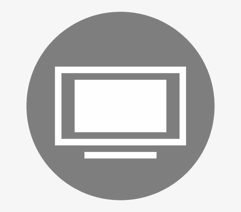 Monitor, Television, Tv, Screen, Display - White Tv Icon Png, transparent png #1930732