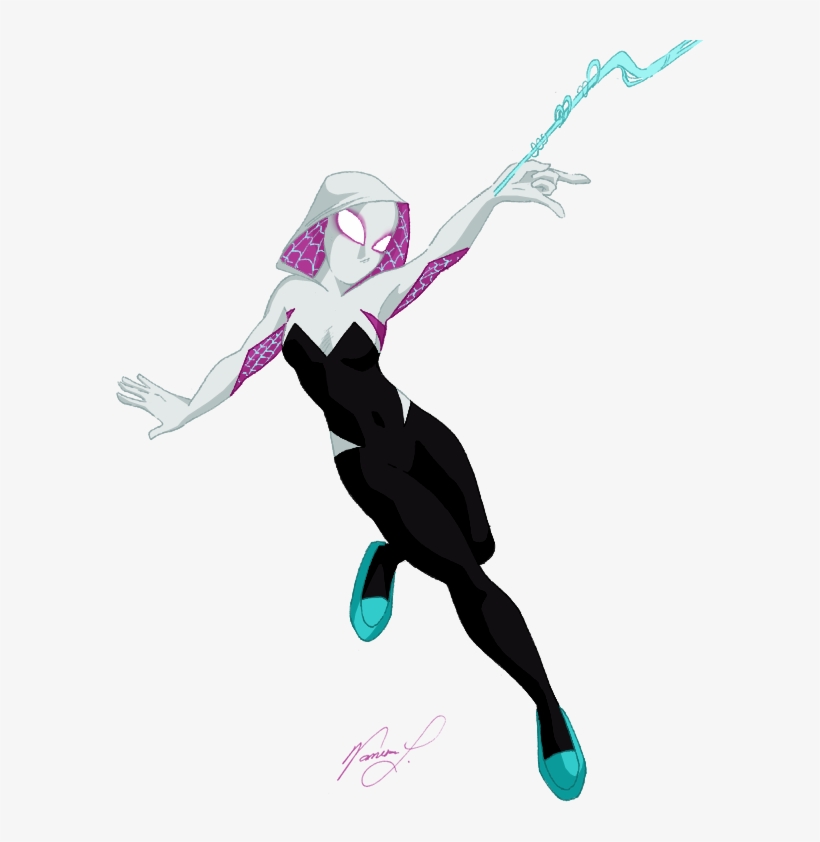 Spider Gwen Png - Spider Gwen Dibujo, transparent png #1930832