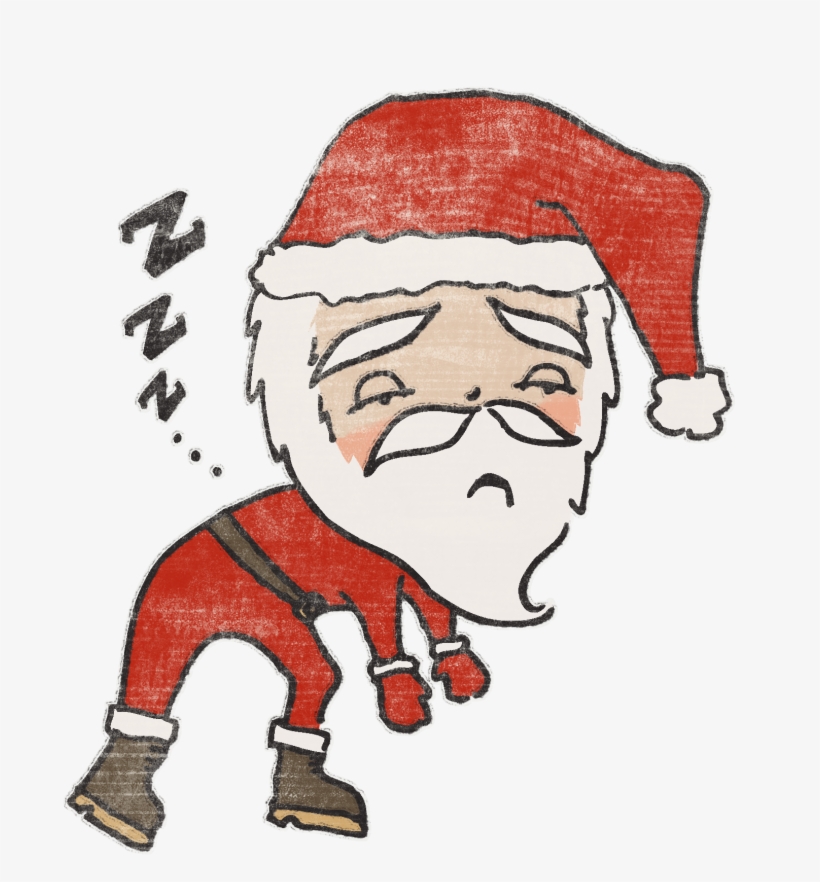 13 - Tired Santa, transparent png #1931406