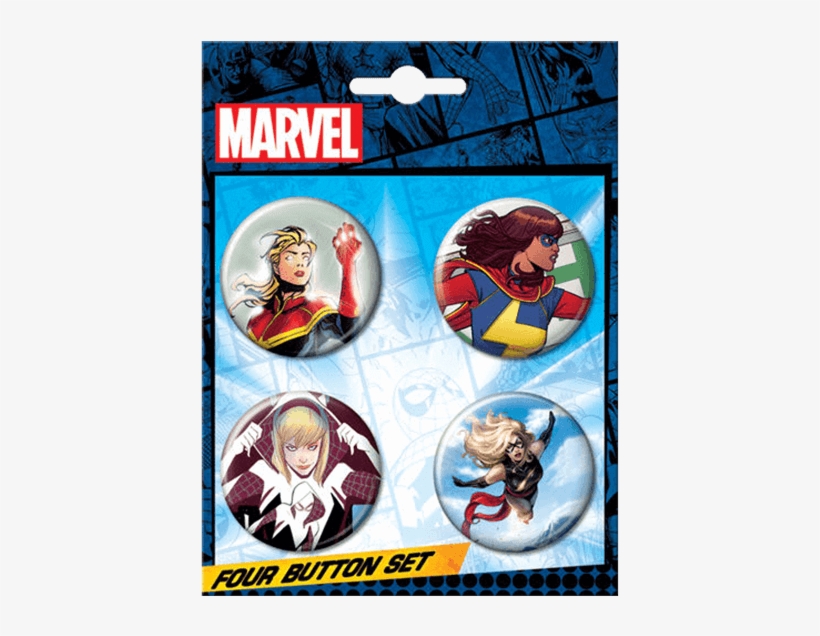 Marvel Spider Gwen Team-up Button Set - Marvel Emoji Button Set 1, transparent png #1931429