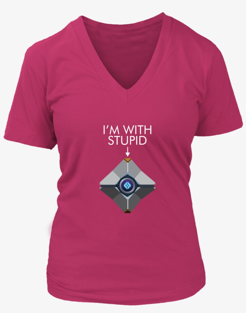 Destiny Ghost I'm With Stupid Women's V-neck - Limited Edition Molon Labe - Come And Take, transparent png #1931604