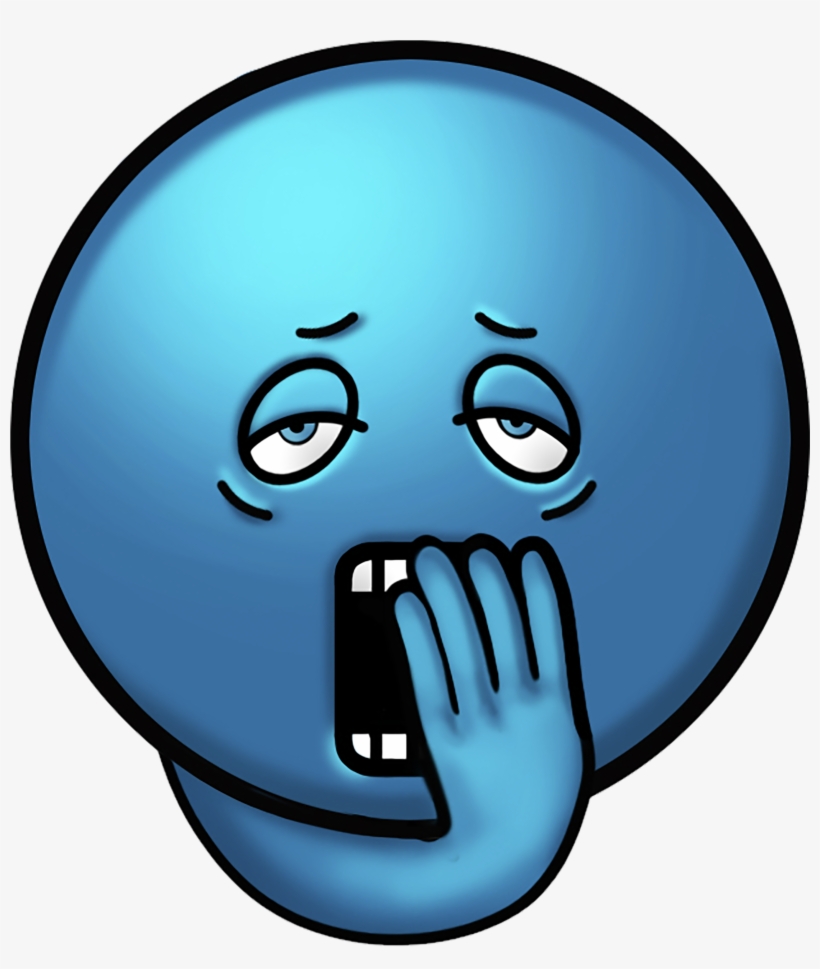 Tired Emoji Icon Png Source - Blue Emoji Tired, transparent png #1931800