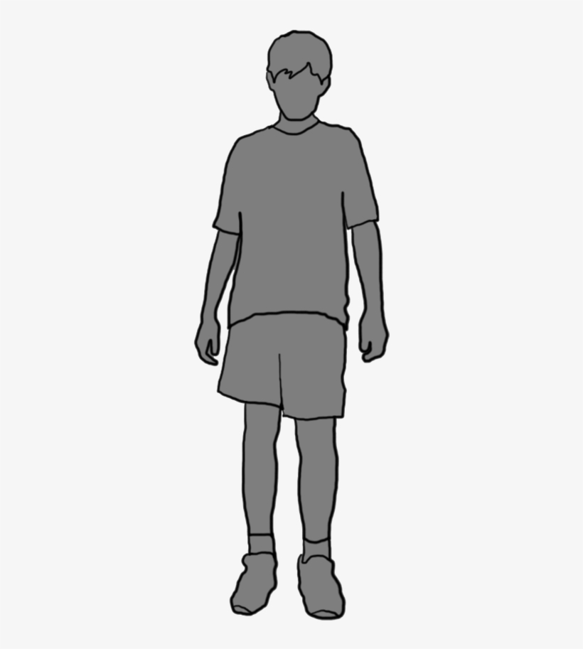 Silhouette Of Boy Black - Grey Silhouette Child, transparent png #1931931