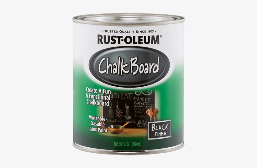 Rustoleum Chalk Board Paint - Rustoleum Black Chalk Paint, transparent png #1932083