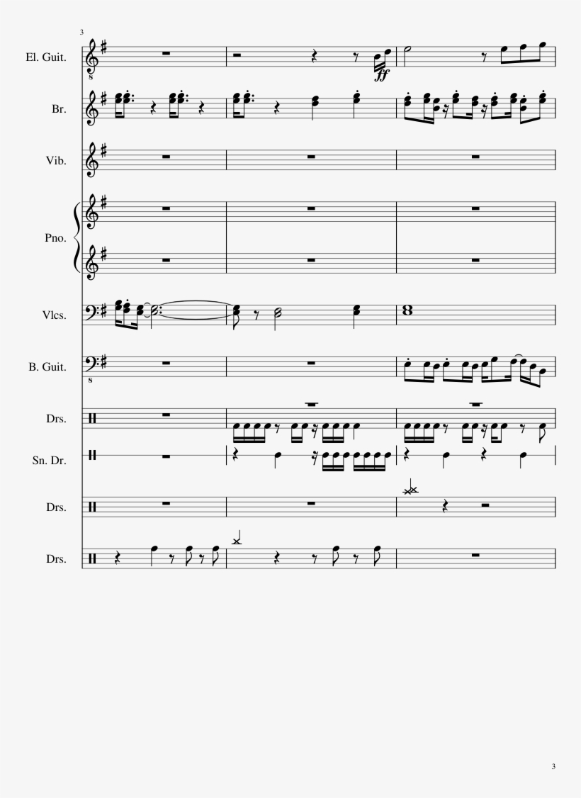 Ryu's Theme Street Fighter Sheet Music Composed By - Sheet Music, transparent png #1932457