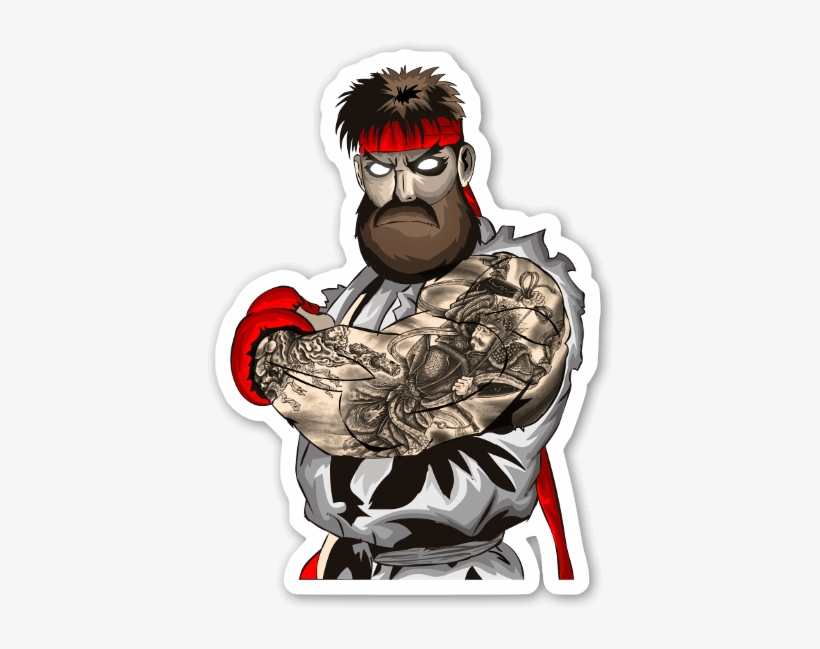 Hadouken Sticker - Cartoon, transparent png #1932517
