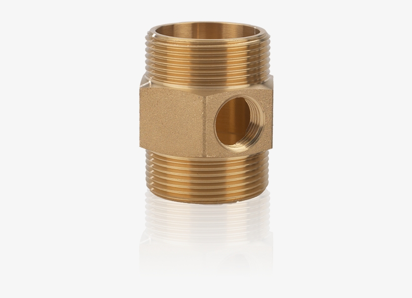 Nipple With Hole Brass Type - Brass, transparent png #1932663