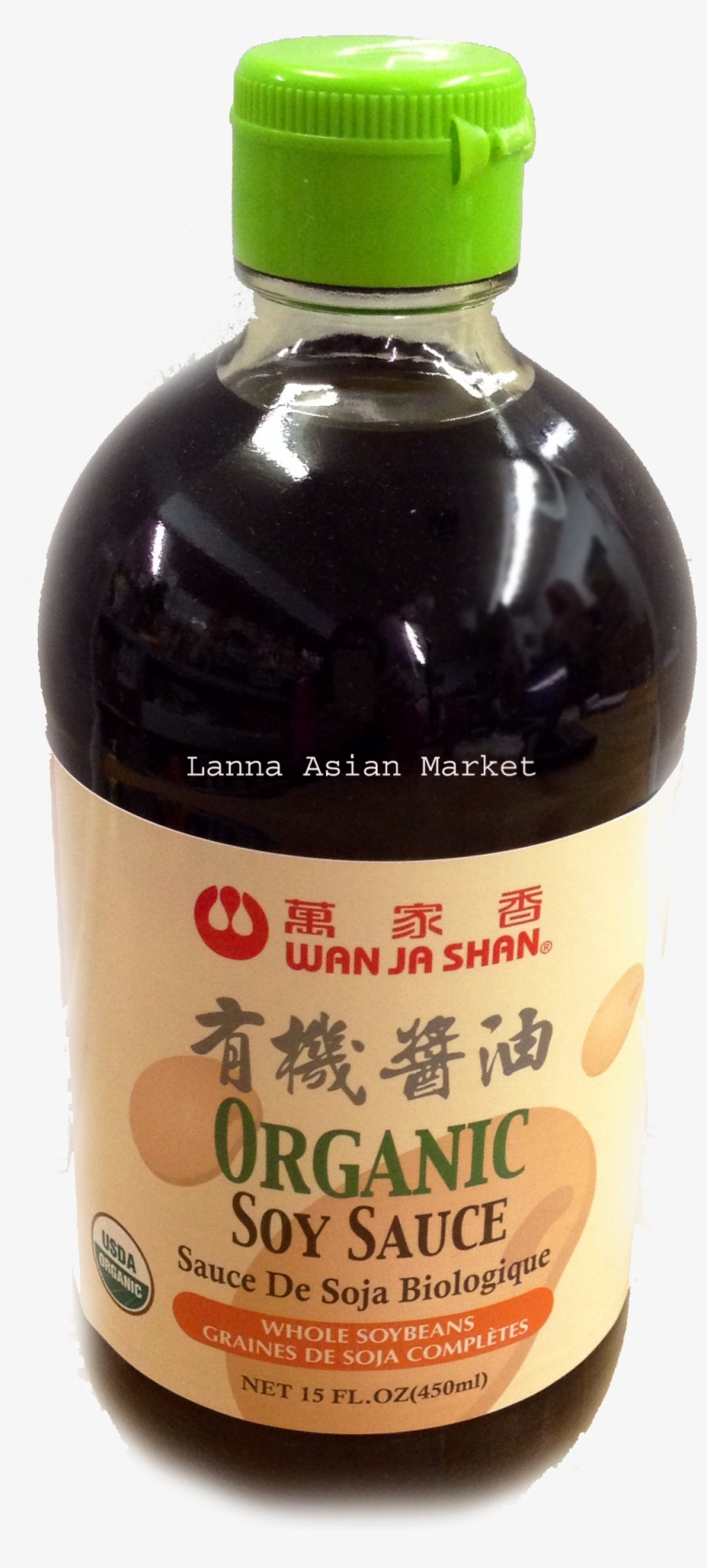 Wan Ja Shan Organic Soy Sauce - 15 Fl Oz Bottle, transparent png #1933447