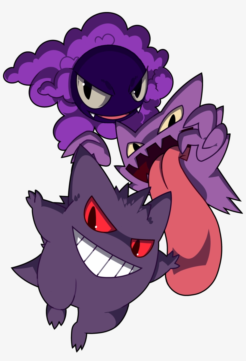 Gastly, Haunter, And Gengar - Gastly, transparent png #1933645