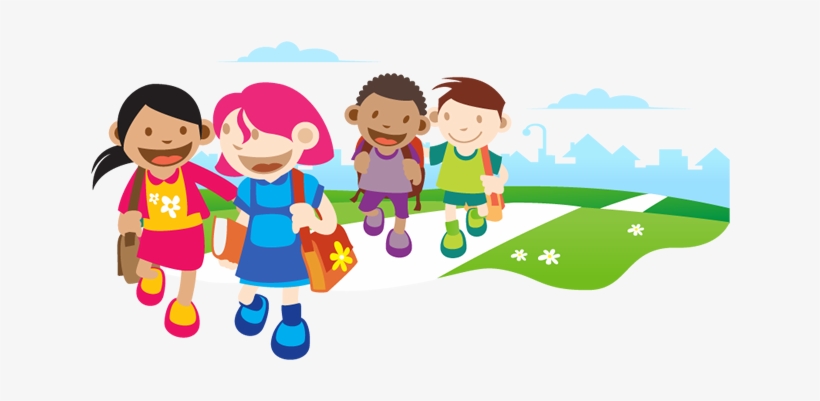 Kids Walking Png - Kids Go To School, transparent png #1933716