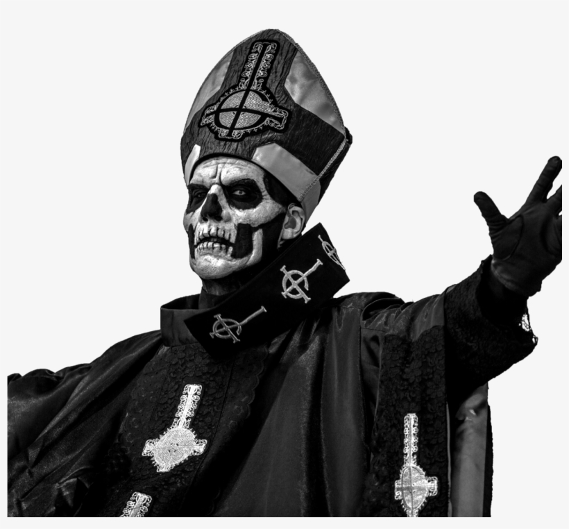 Transparent Ghost Clip Art Black And White Library - Papa Emeritus Ghost Bc Transparent, transparent png #1933740