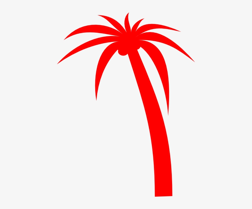 Svg Free Red Clip Art At Clker Com Online - Red Palm Trees Png, transparent png #1933856